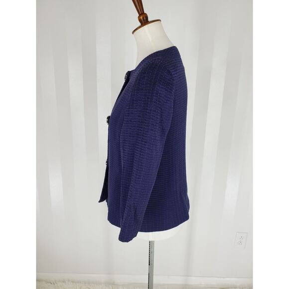 CHICO'S Women's Navy Blue Lightweight Jacket Sz S - Picture 3 of 11